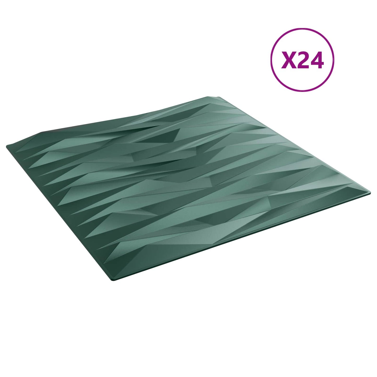 Pannelli da parete 24 pcs Verde pietra 50 x 50 cm Schiuma XPS | homemem39