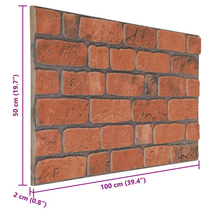 Pannelli da parete 10 pcs Terracotta 100 x 50 cm Schiuma EPS | homemem39