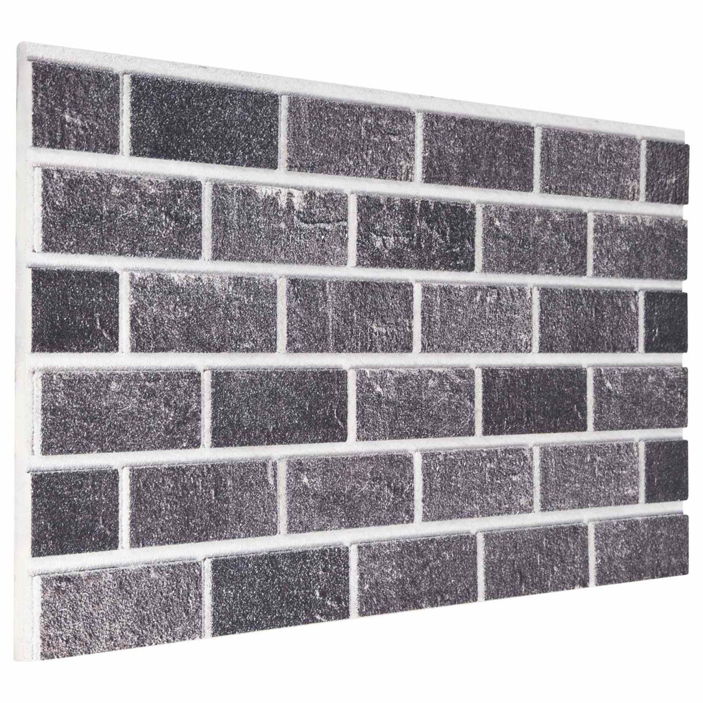 Pannelli da parete 10 pcs Nero e Grigio 100 x 50 cm Schiuma EPS