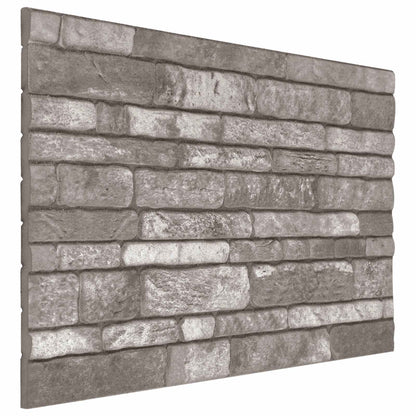 Pannelli da parete 10 pcs Grigio Scuro 100 x 50 cm Schiuma EPS | homemem39