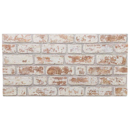 Pannelli da parete 10 pcs Rosso e Bianco 100 x 50 cm