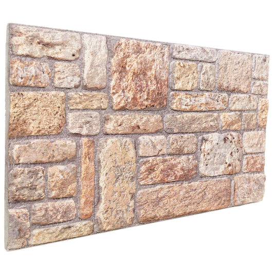 Pannelli da parete 10 pcs Marrone chiaro e bianco 100 x 50 cm | homemem39