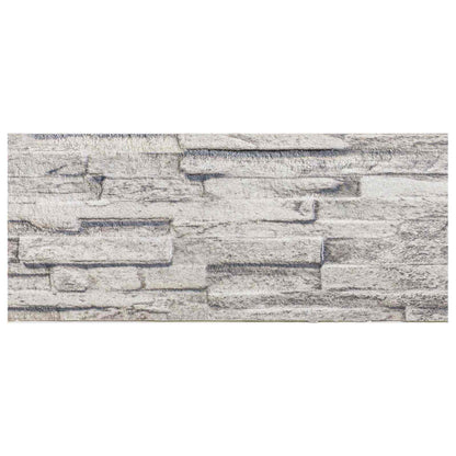 Pannelli da parete 10 pcs Grigio chiaro 100 x 25 cm Schiuma EPS