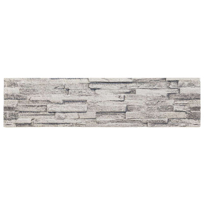 Pannelli da parete 10 pcs Grigio chiaro 100 x 25 cm Schiuma EPS
