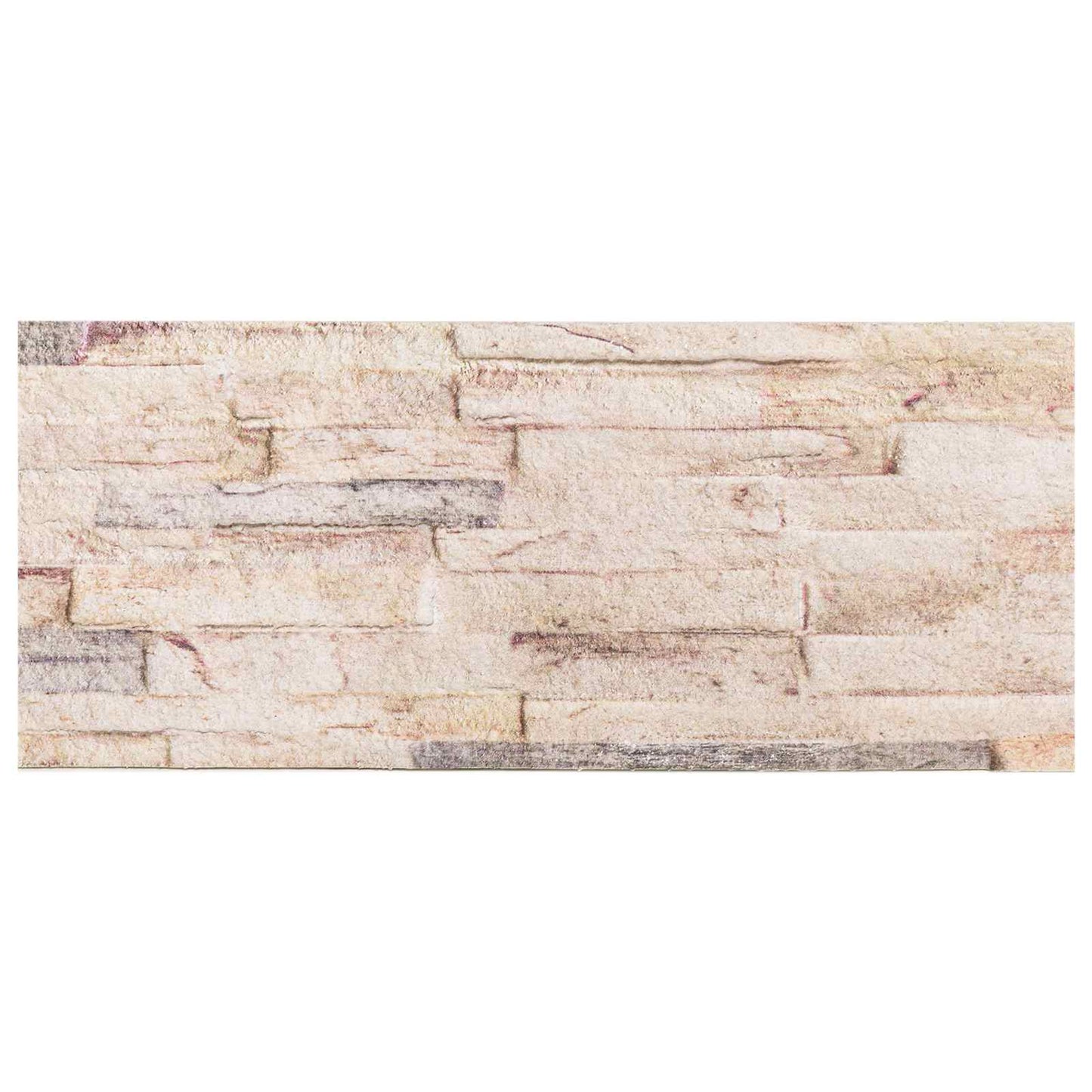 Pannelli da parete 10 pcs Bianco e rosso 100 x 25 cm | homemem39