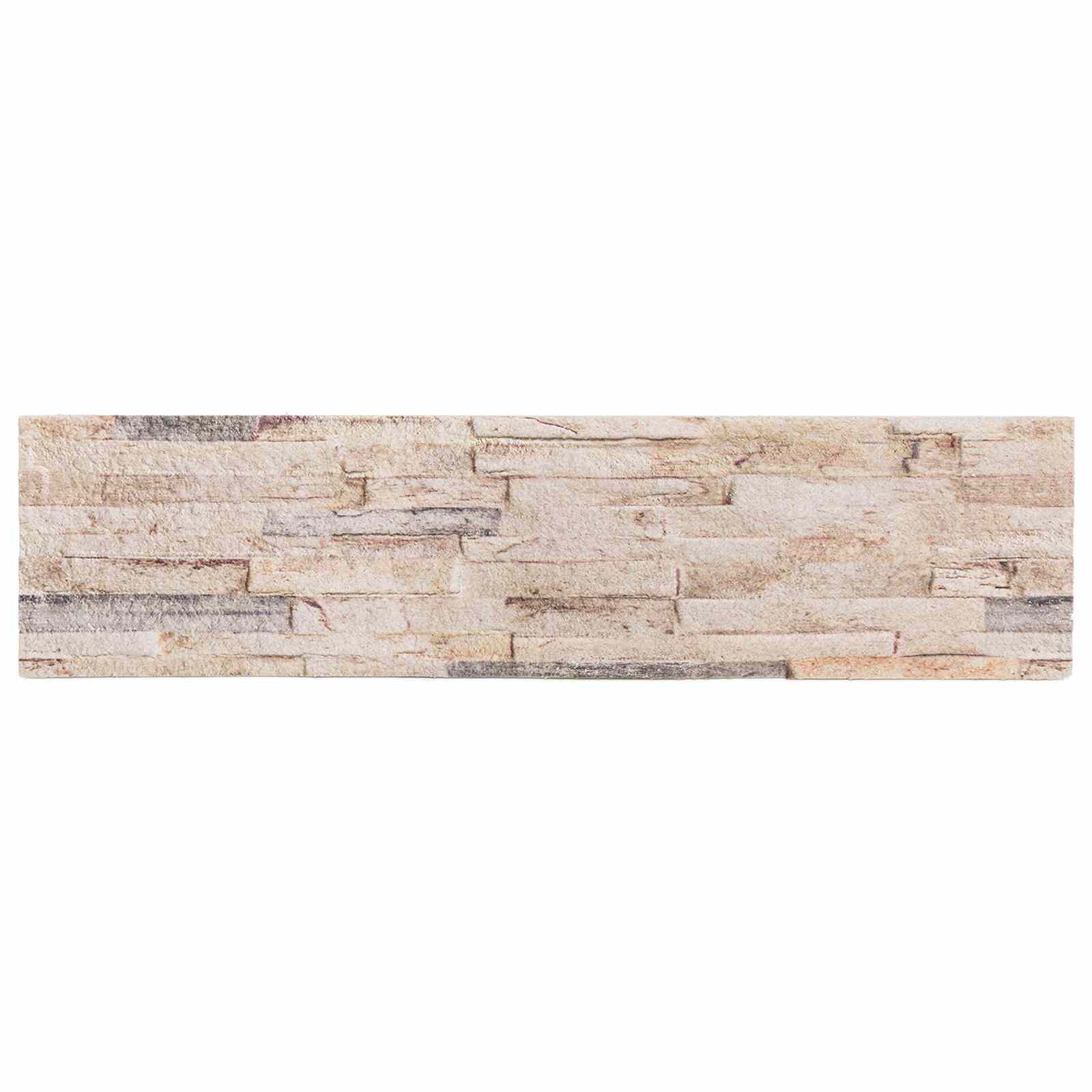 Pannelli da parete 10 pcs Bianco e rosso 100 x 25 cm | homemem39