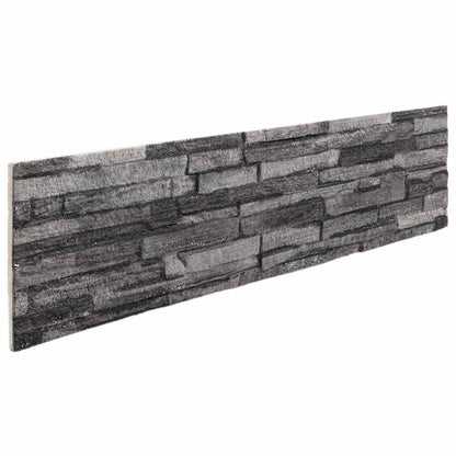 Pannelli da parete 10 pcs Antracite 100 x 25 cm Schiuma EPS