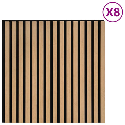 Pannelli da parete 8 pcs Naturale 60,5 x 60 cm | homemem39