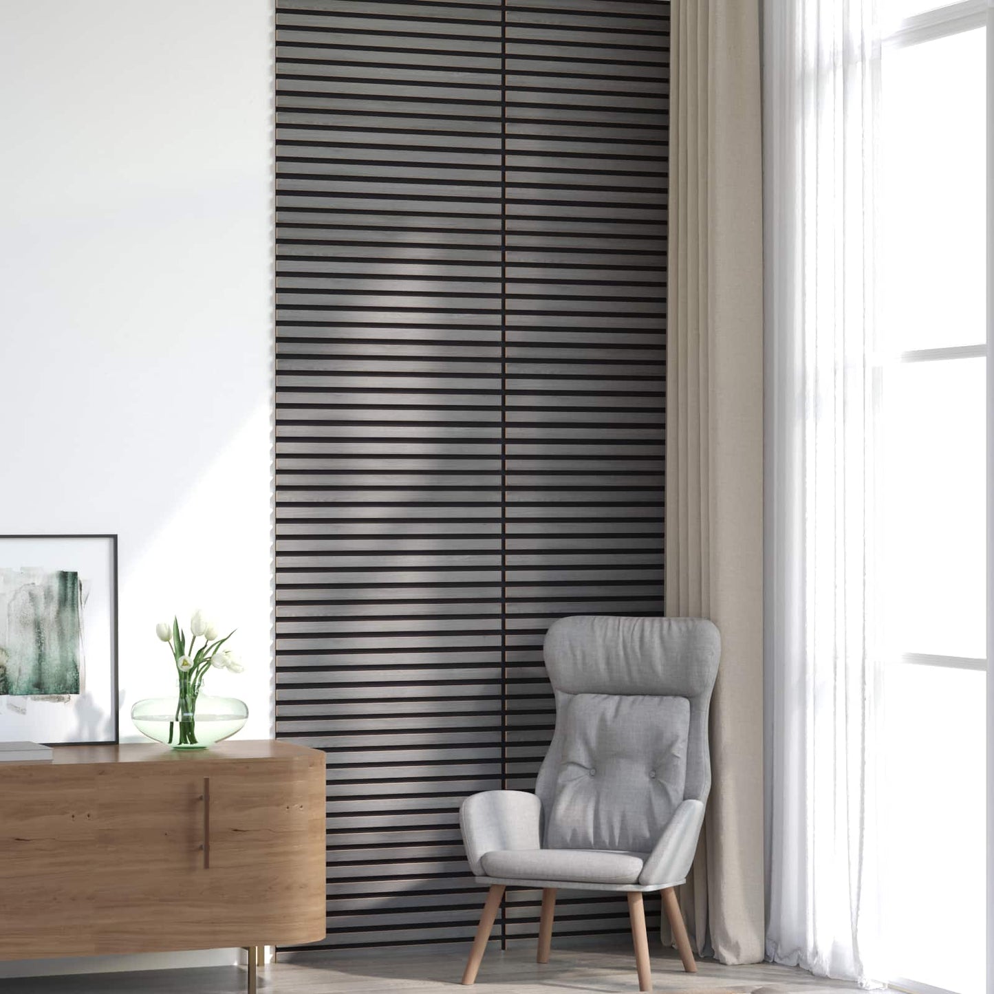 Pannelli da parete 8 pcs Grigio 60,5 x 60 cm | homemem39