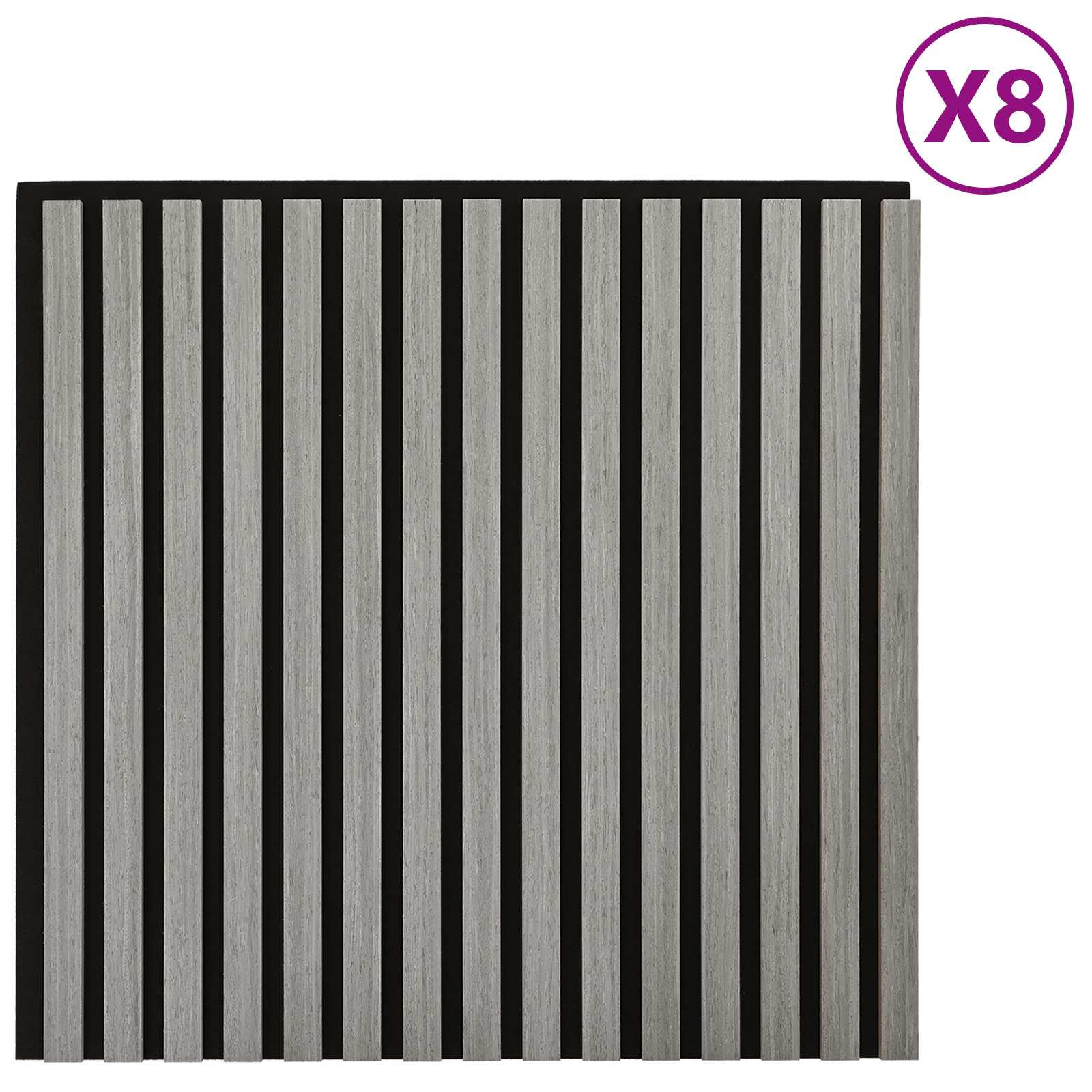 Pannelli da parete 8 pcs Grigio 60,5 x 60 cm | homemem39