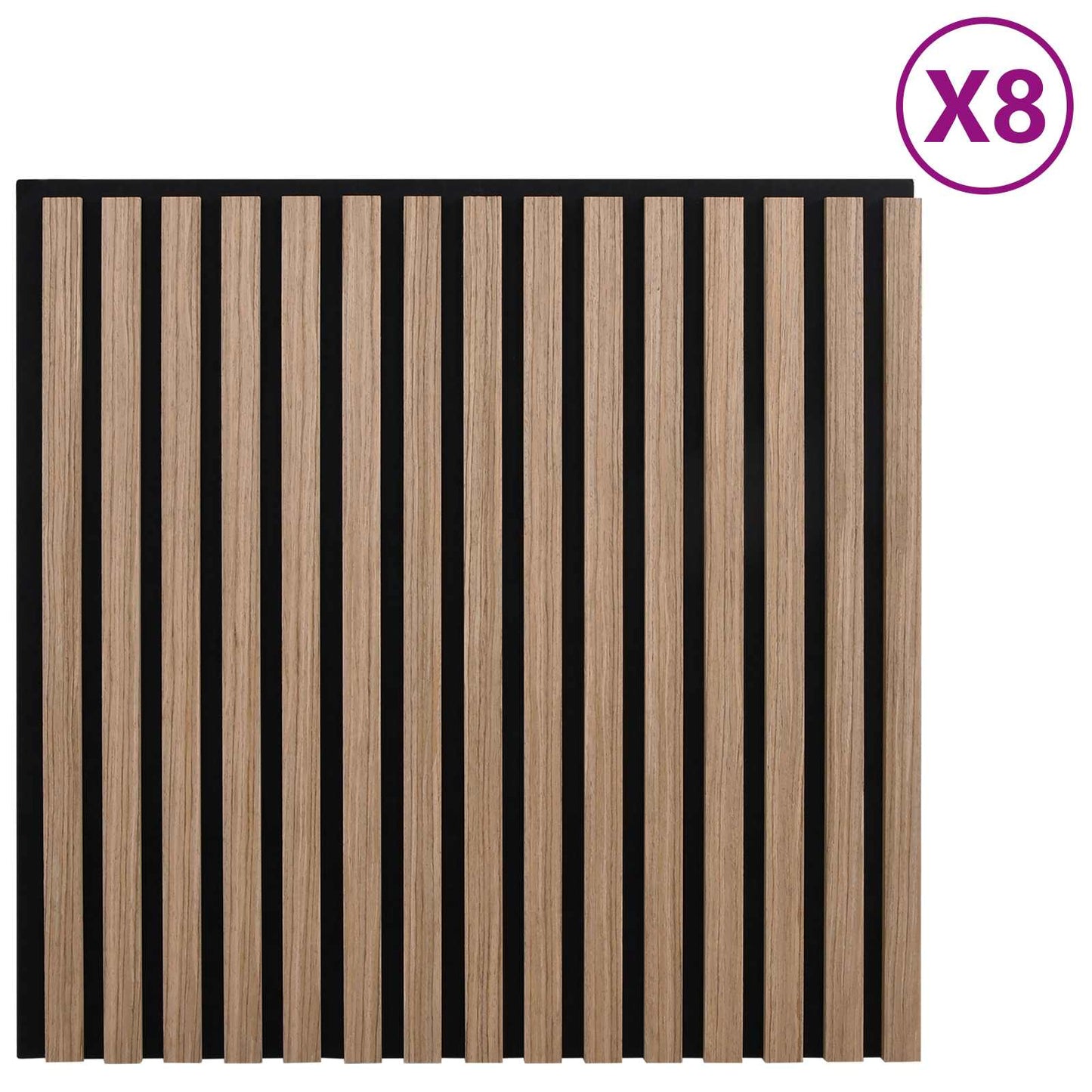 Pannelli da parete 8 pcs Marrone 60,5 x 60 cm