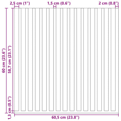 Pannelli da parete 8 pcs Antracite 60,5 x 60 cm | homemem39
