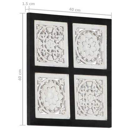 Decorazione artistica Nero e Bianco 40 x 40 x 1,5 cm | homemem39