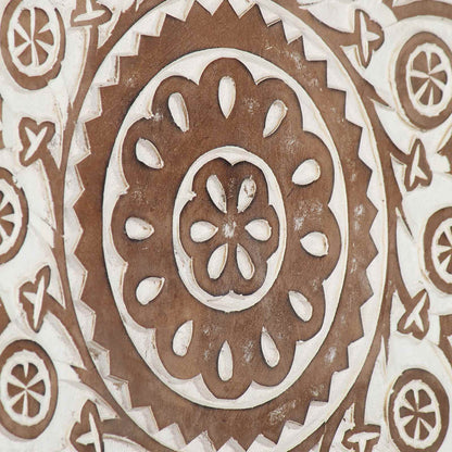 Decorazione artistica 2 pcs Marrone e bianco 40 x 40 x 1,5 cm | homemem39