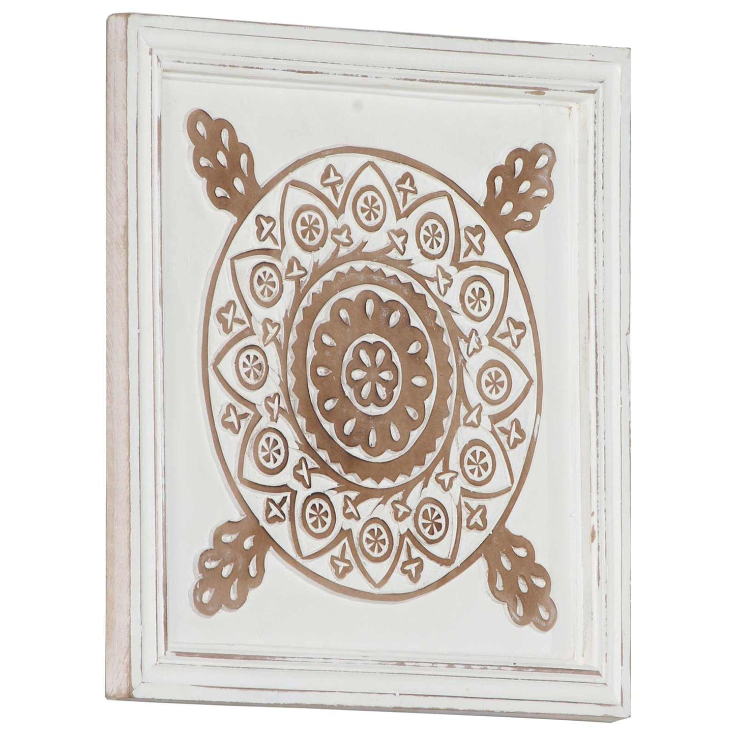 Decorazione artistica 2 pcs Marrone e bianco 40 x 40 x 1,5 cm | homemem39