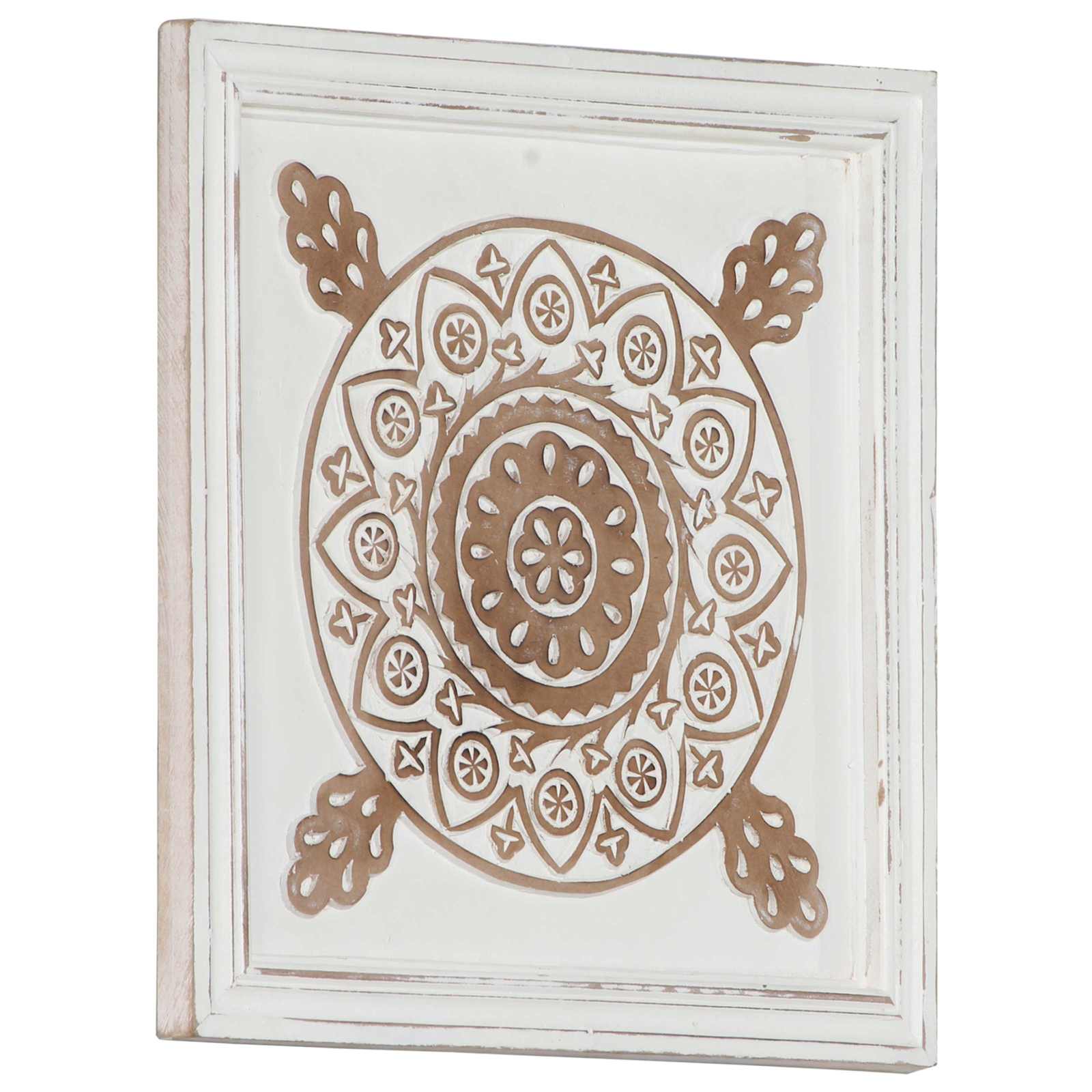 Decorazione artistica 2 pcs Marrone e bianco 40 x 40 x 1,5 cm | homemem39