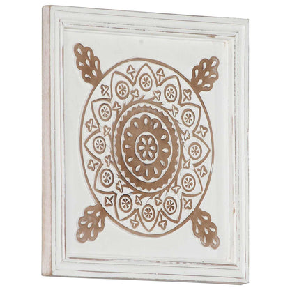 Decorazione artistica 2 pcs Marrone e bianco 40 x 40 x 1,5 cm | homemem39