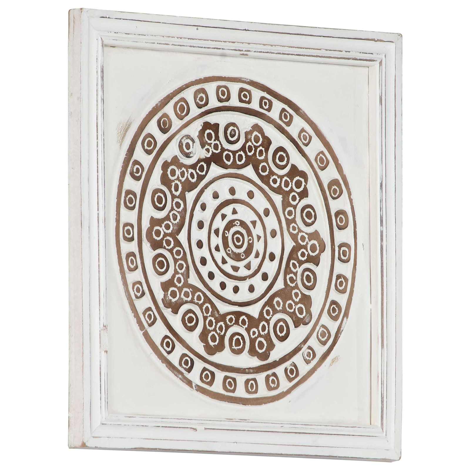 Decorazione artistica 2 pcs Marrone e bianco 40 x 40 x 1,5 cm | homemem39