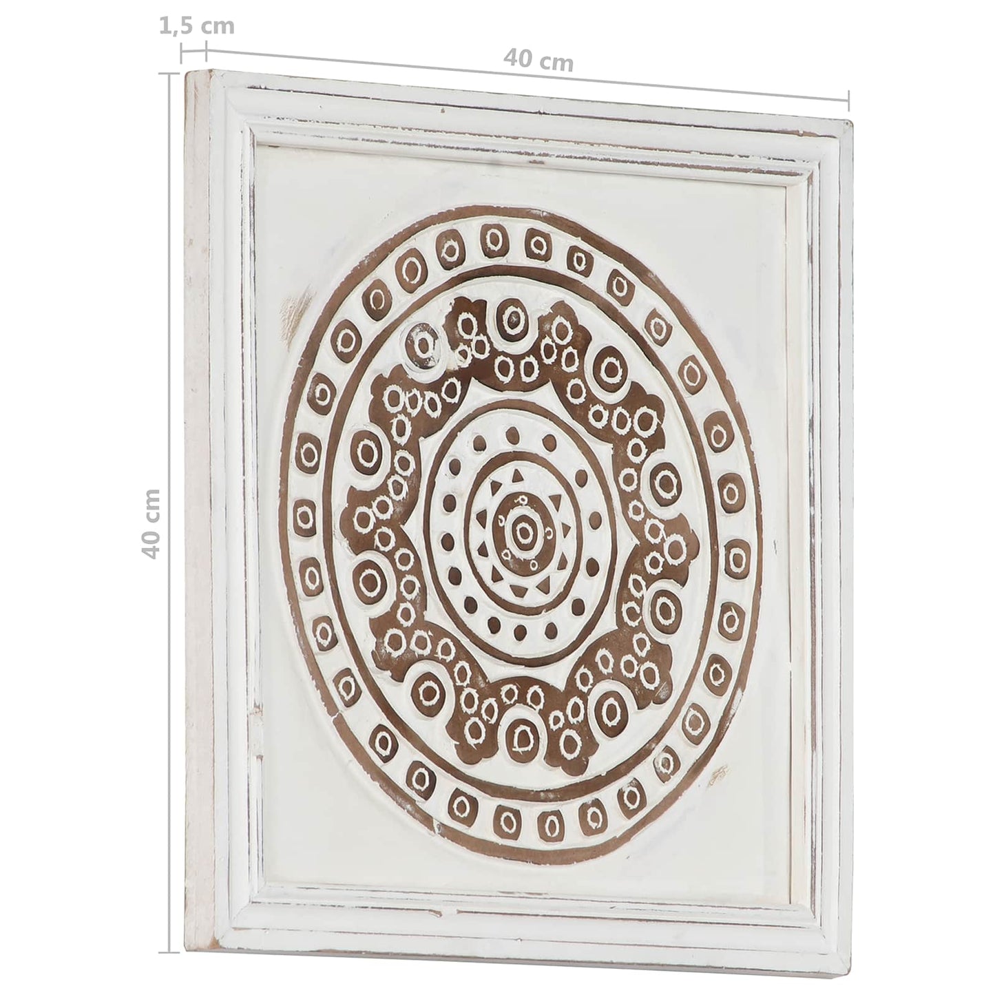 Decorazione artistica 2 pcs Marrone e bianco 40 x 40 x 1,5 cm | homemem39
