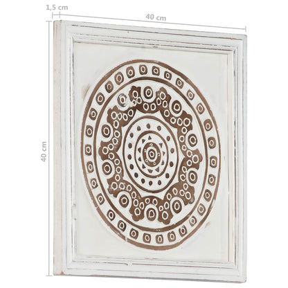 Decorazione artistica 2 pcs Marrone e bianco 40 x 40 x 1,5 cm | homemem39