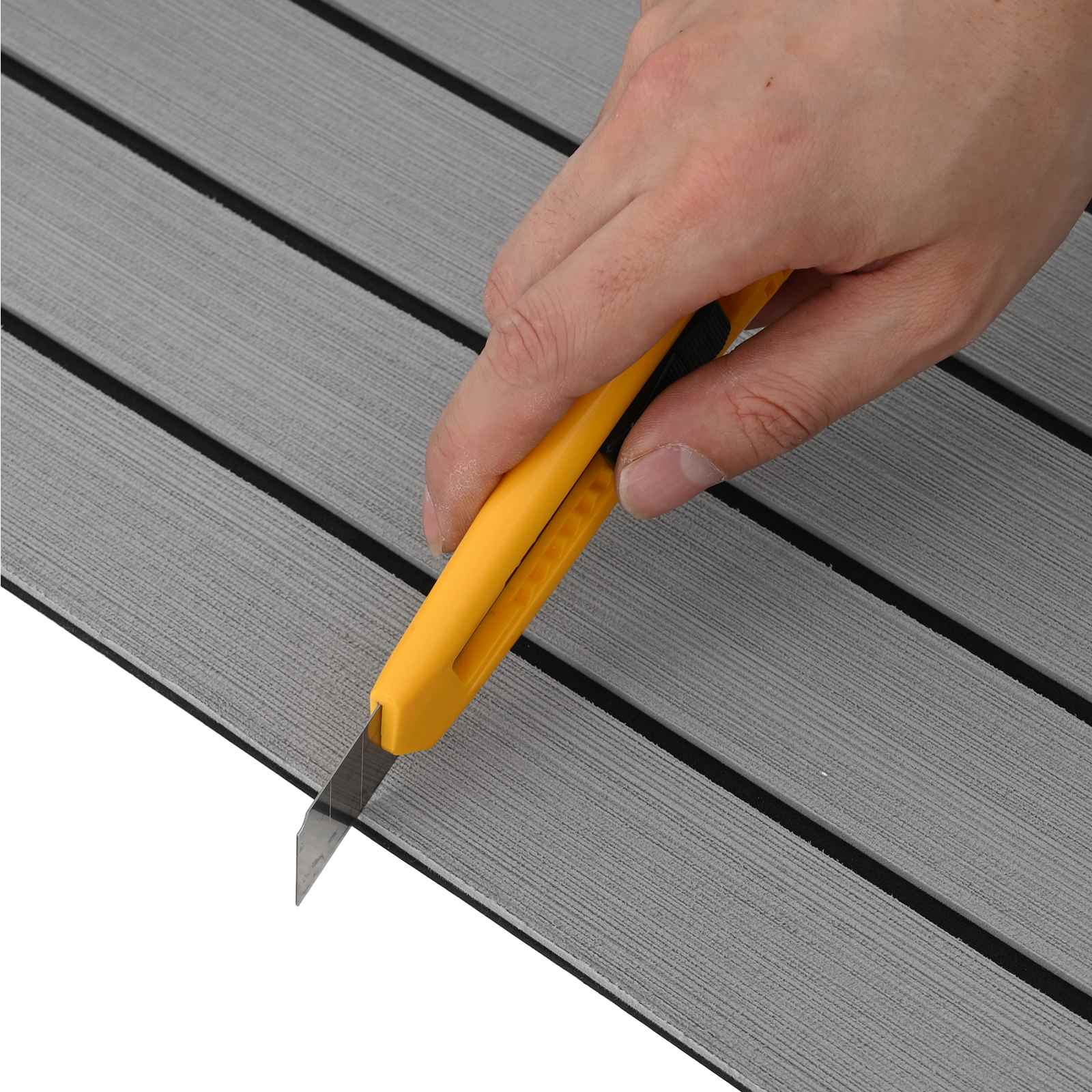 Tappetino per Barche Grigio Chiaro e Nero 240 x 60 cm EVA | homemem39