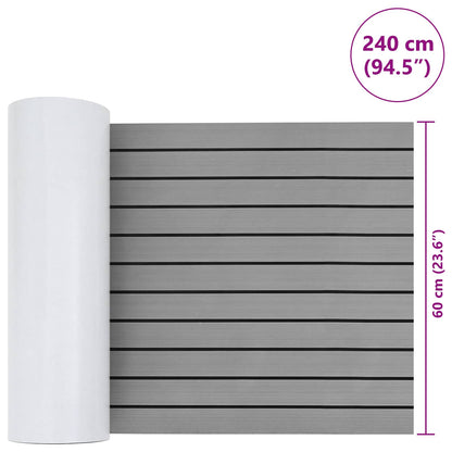 Tappetino per Barche Grigio Chiaro e Nero 240 x 60 cm EVA | homemem39