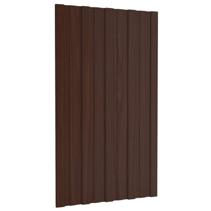 Pannello per tetto 36 pz Marrone 80 x 45 cm Acciaio zincato