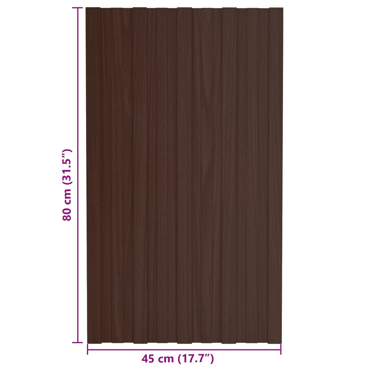 Pannello per tetto 36 pz Marrone 80 x 45 cm Acciaio zincato