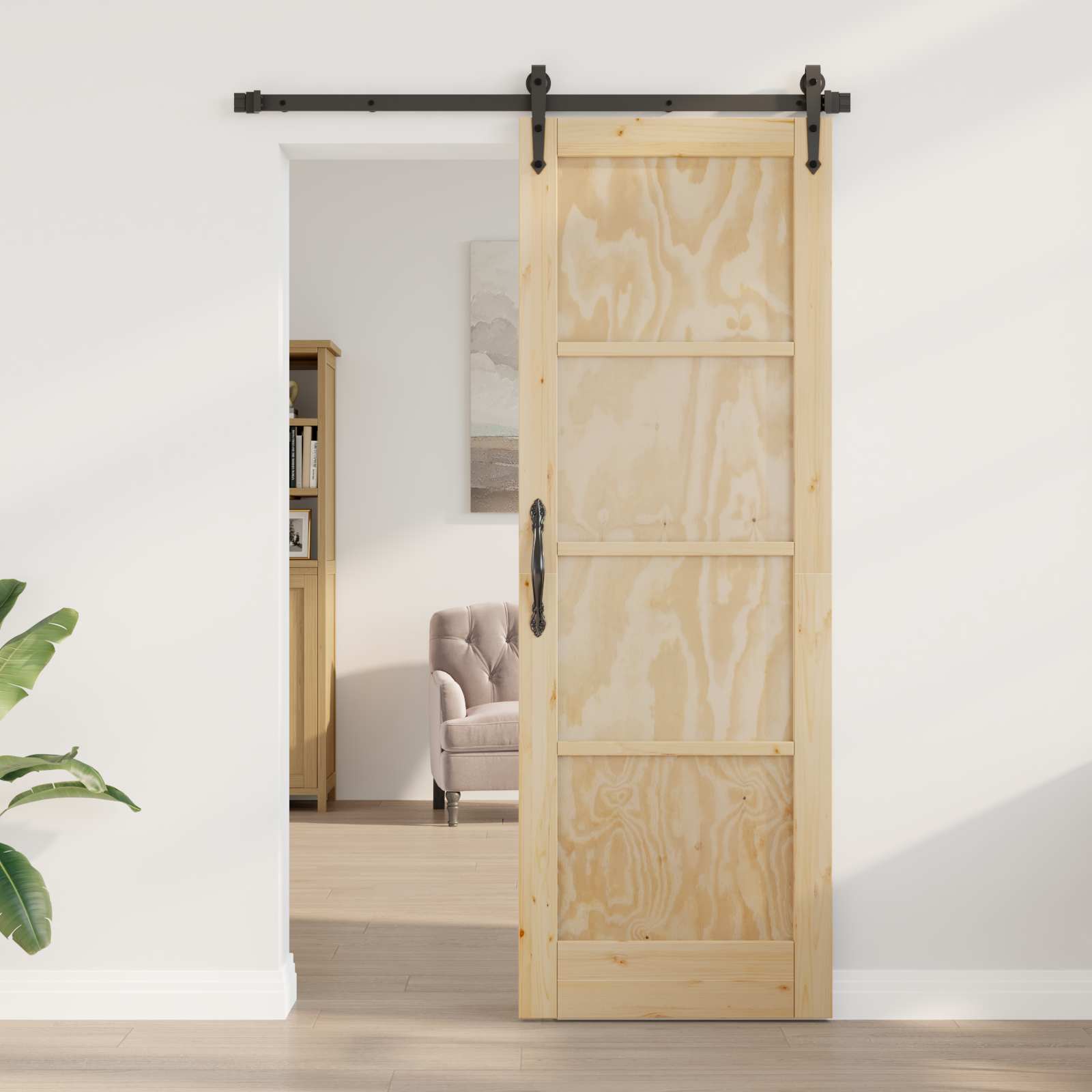 Porta Interna Naturale 73,5 x 211 cm Legno compensato | homemem39