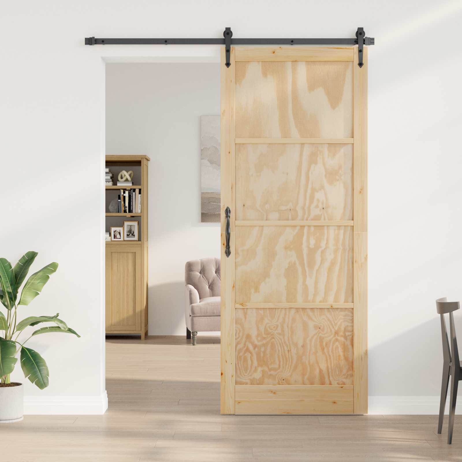 Porta Interna Naturale 83 x 232 cm Legno compensato | homemem39
