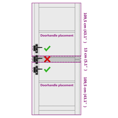 Porta Interna Bianco 83 x 232 cm Legno compensato | homemem39