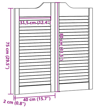 Porte Swing Naturale 80 x 40 cm Legno Massello di Pino | homemem39