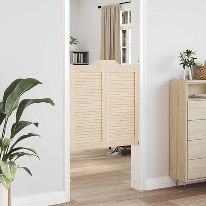 Porte Swing 2 pcs Naturale Legno Massello di Pino | homemem39