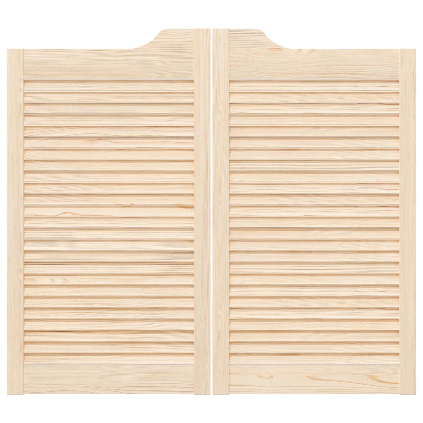 Porte Swing 2 pcs Naturale Legno Massello di Pino | homemem39