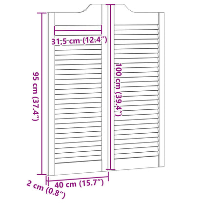 Porte Swing Naturale 100 x 40 cm Legno Massello di Pino | homemem39