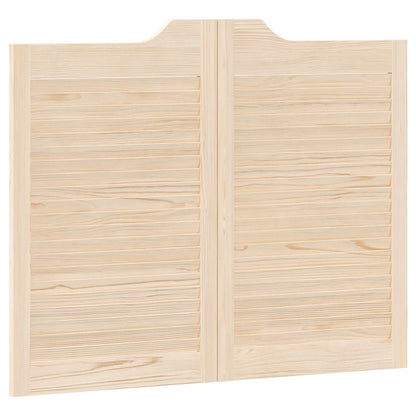 Porte Swing 2 pcs Naturale Legno Massello di Pino | homemem39