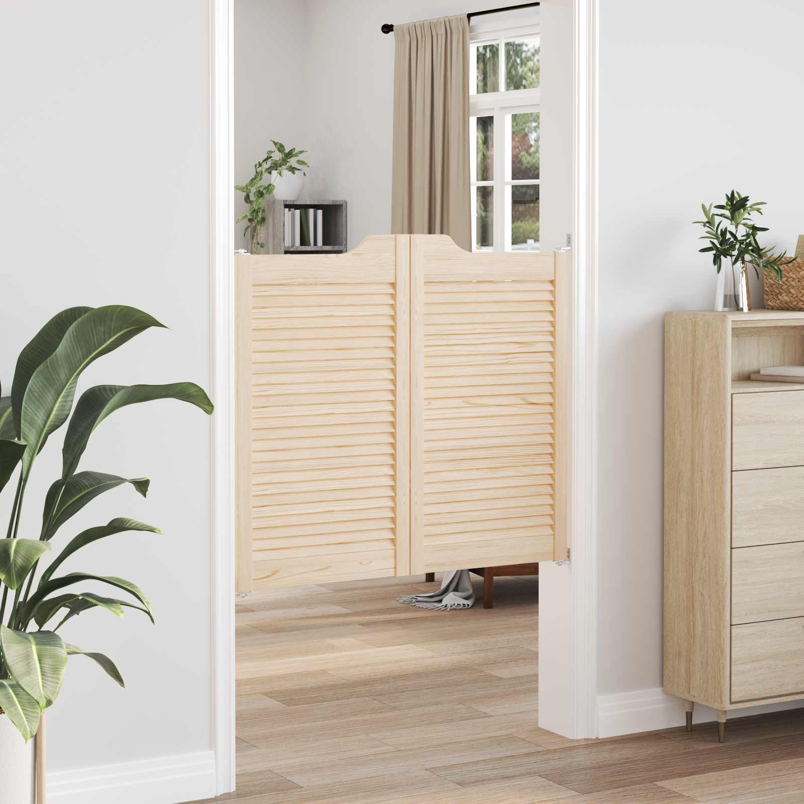 Porte Swing Naturale 90 x 50 cm Legno Massello di Pino | homemem39