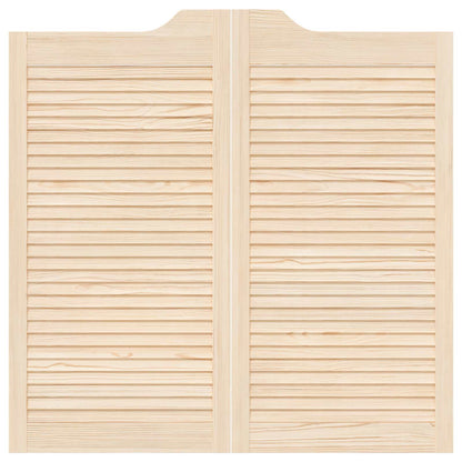Porte Swing 2 pcs Naturale Legno Massello di Pino | homemem39