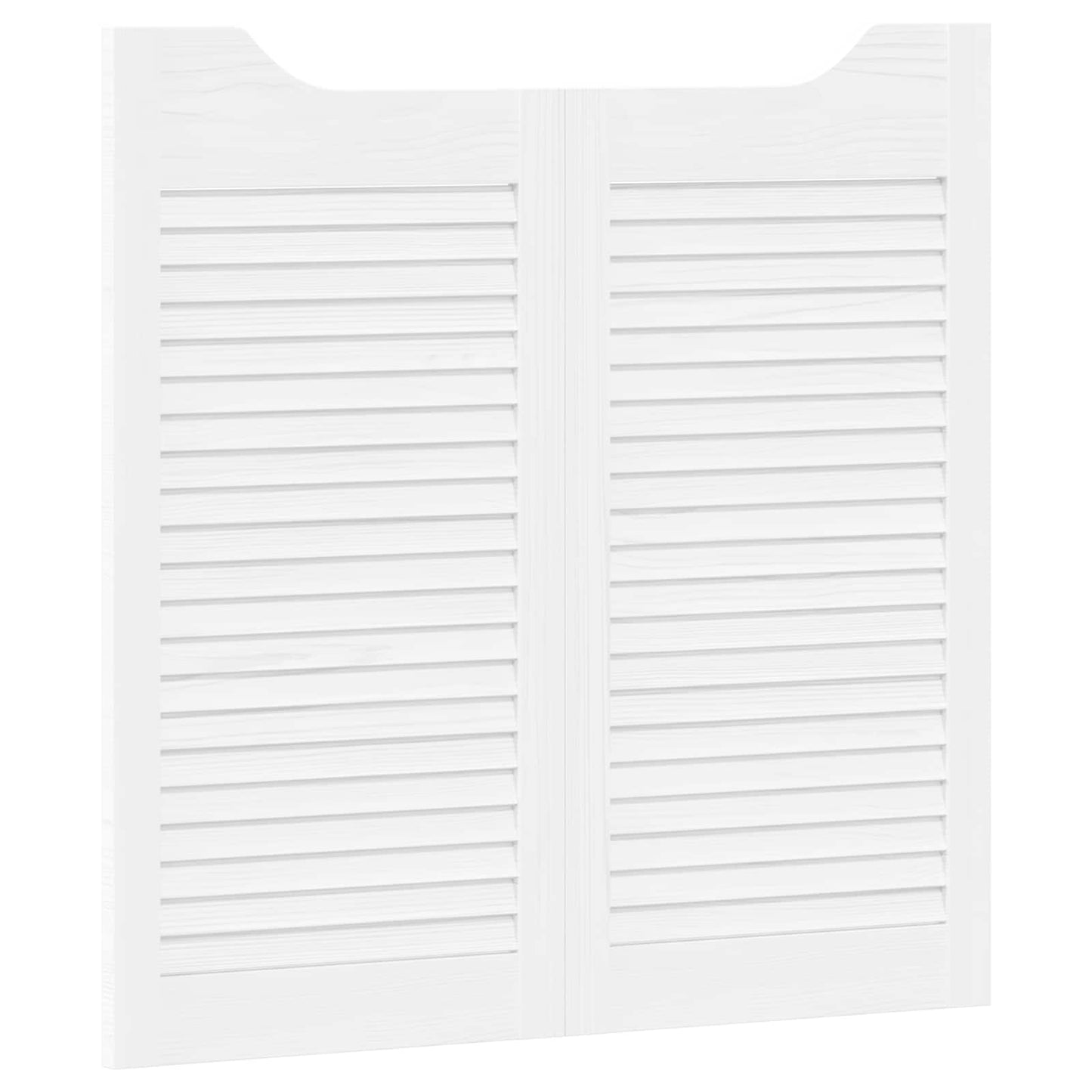 Porte Swing 2 pcs Bianco Legno Massello di Pino | homemem39