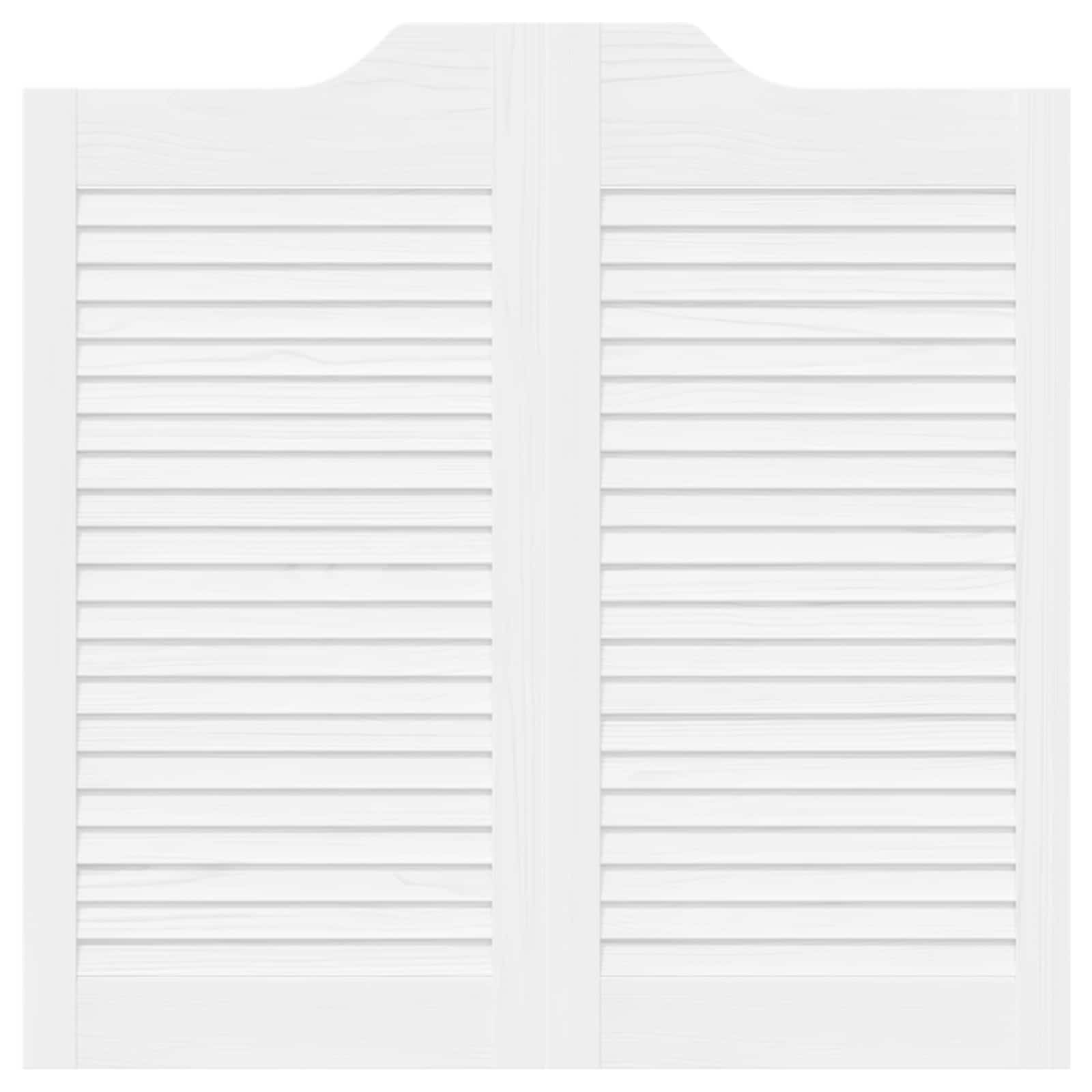 Porte Swing 2 pcs Bianco Legno Massello di Pino | homemem39