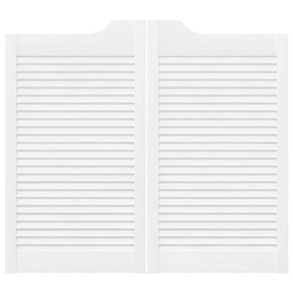 Porte Swing Bianco 90 x 40 cm Legno Massello di Pino | homemem39