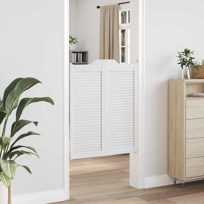 Porte Swing Bianco 100 x 40 cm Legno Massello di Pino | homemem39