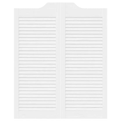 Porte Swing 2 pcs Bianco Legno Massello di Pino | homemem39