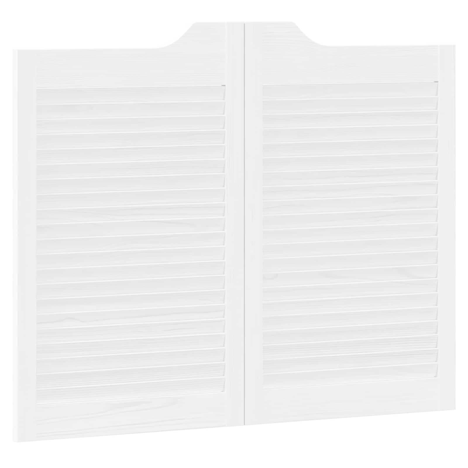 Porte Swing Bianco 80 x 50 cm Legno Massello di Pino | homemem39
