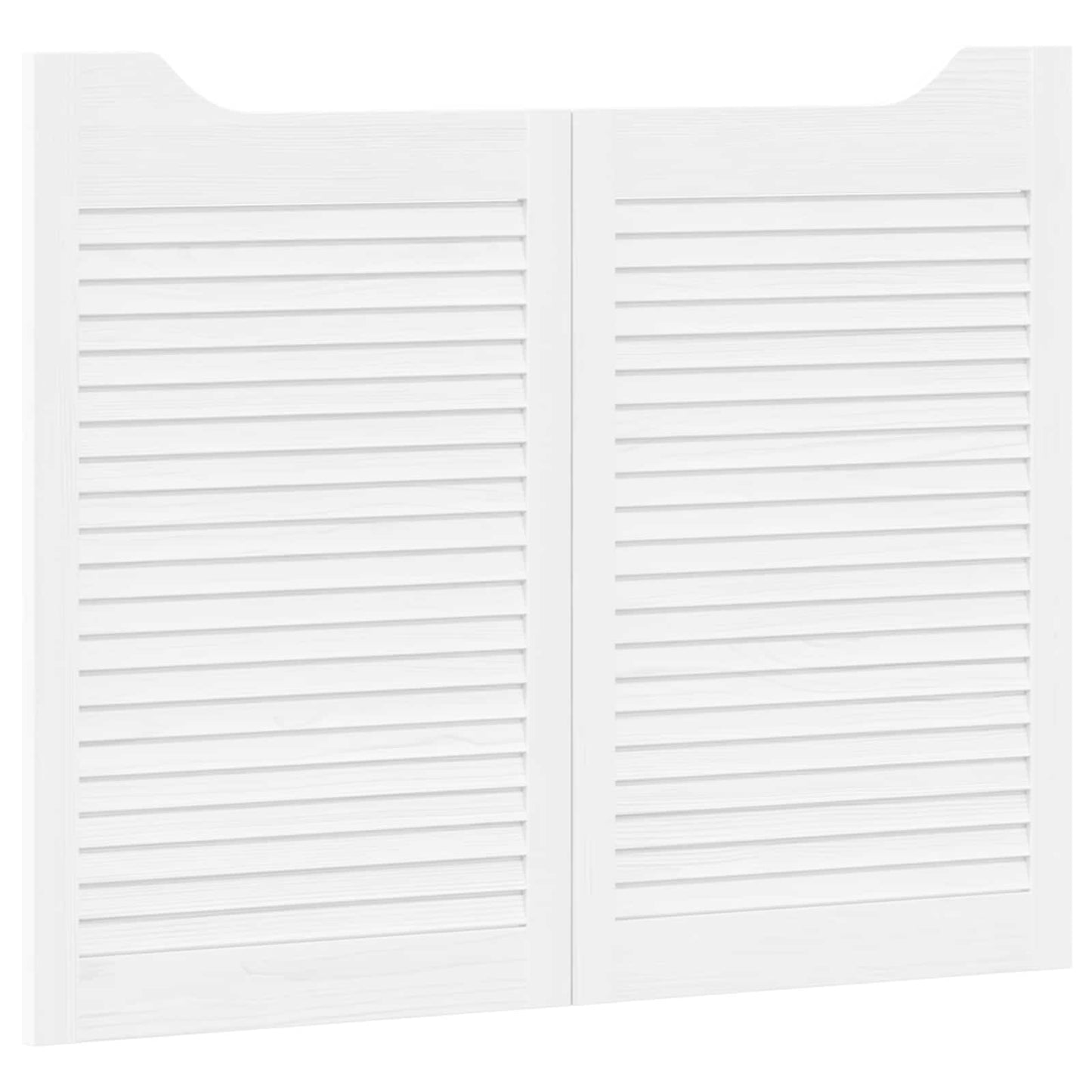 Porte Swing 2 pcs Bianco Legno Massello di Pino | homemem39