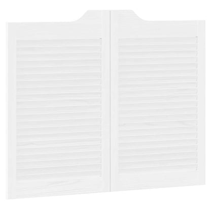 Porte Swing 2 pcs Bianco Legno Massello di Pino | homemem39