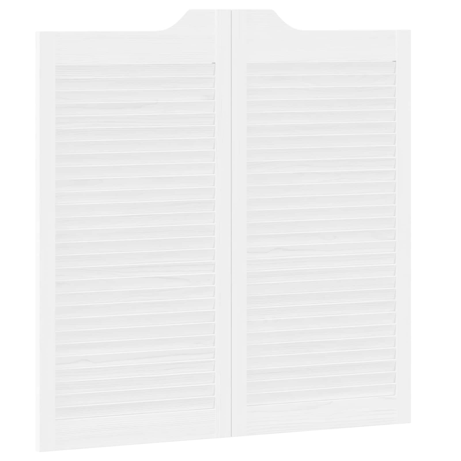 Porte Swing Bianco 100 x 50 cm Legno Massello di Pino | homemem39