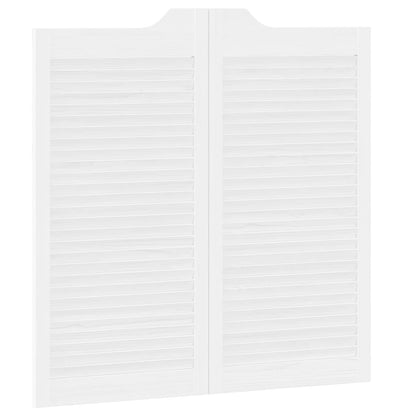 Porte Swing Bianco 100 x 50 cm Legno Massello di Pino | homemem39
