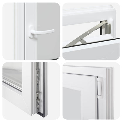 Finestra per Soffitta RISOR 50 x 75 cm PVC e Vetro Bianco | homemem39