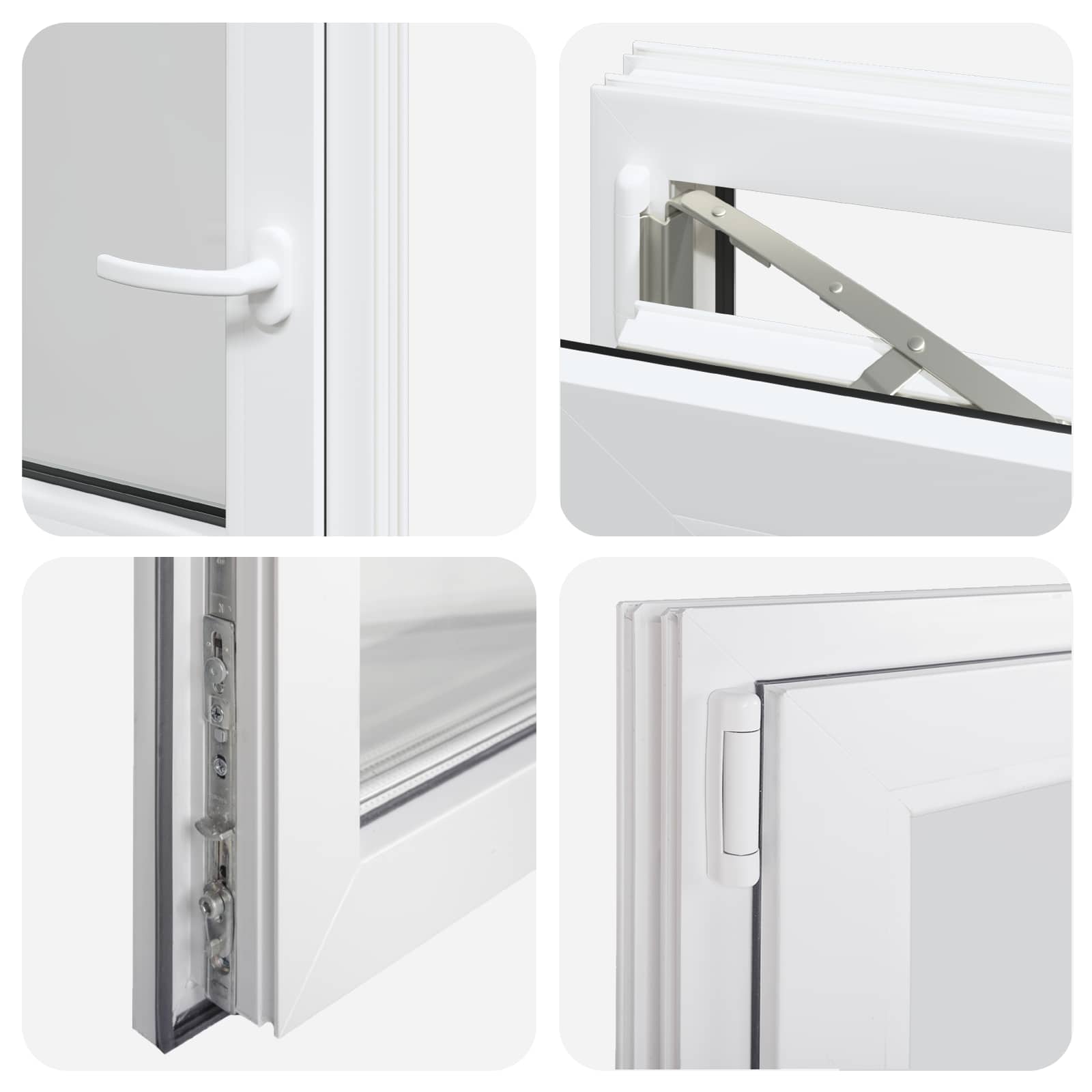 Finestra per Soffitta RISOR 60 x 60 cm PVC e Vetro Bianco | homemem39